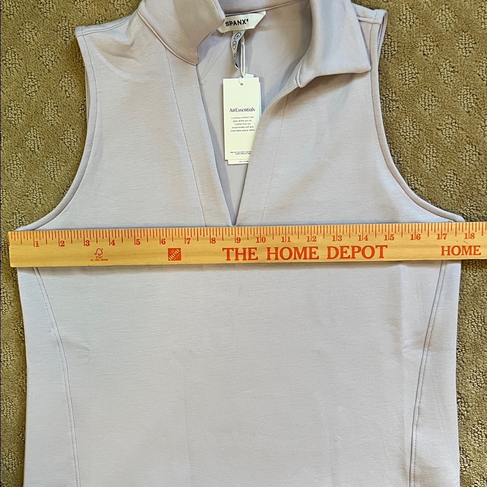 NEW SPANX Air Essentials Light Purple Sleeveless Collared Polo Tank Sz S - Picture 6 of 8